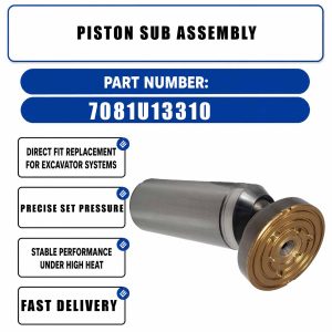 7PCS Piston Sub Assembly 7081U13310 For Komatsu WB93 WB97