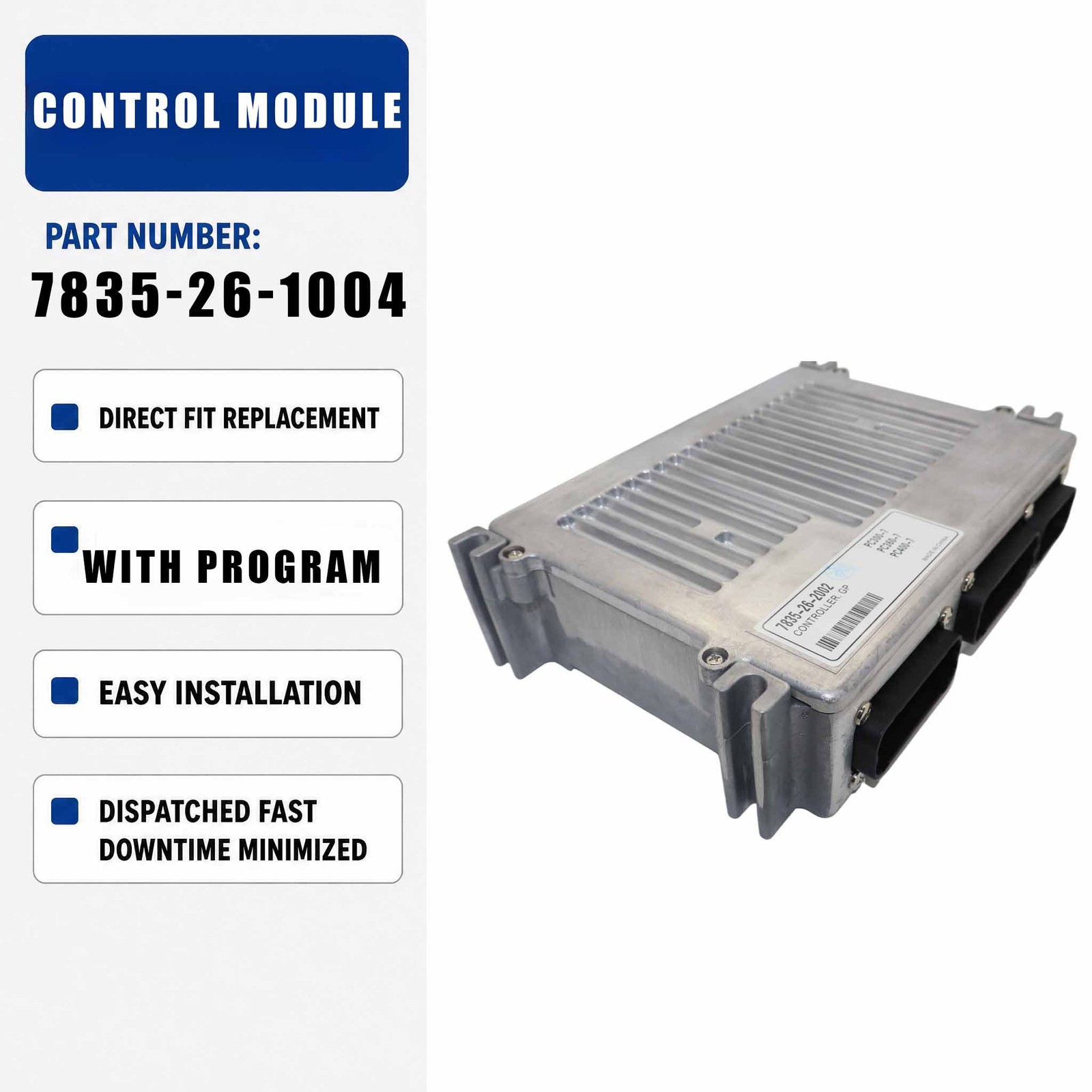 ECU Controller Control Panel Unit with Program 7835-26-2000 For Komatsu PC200-7