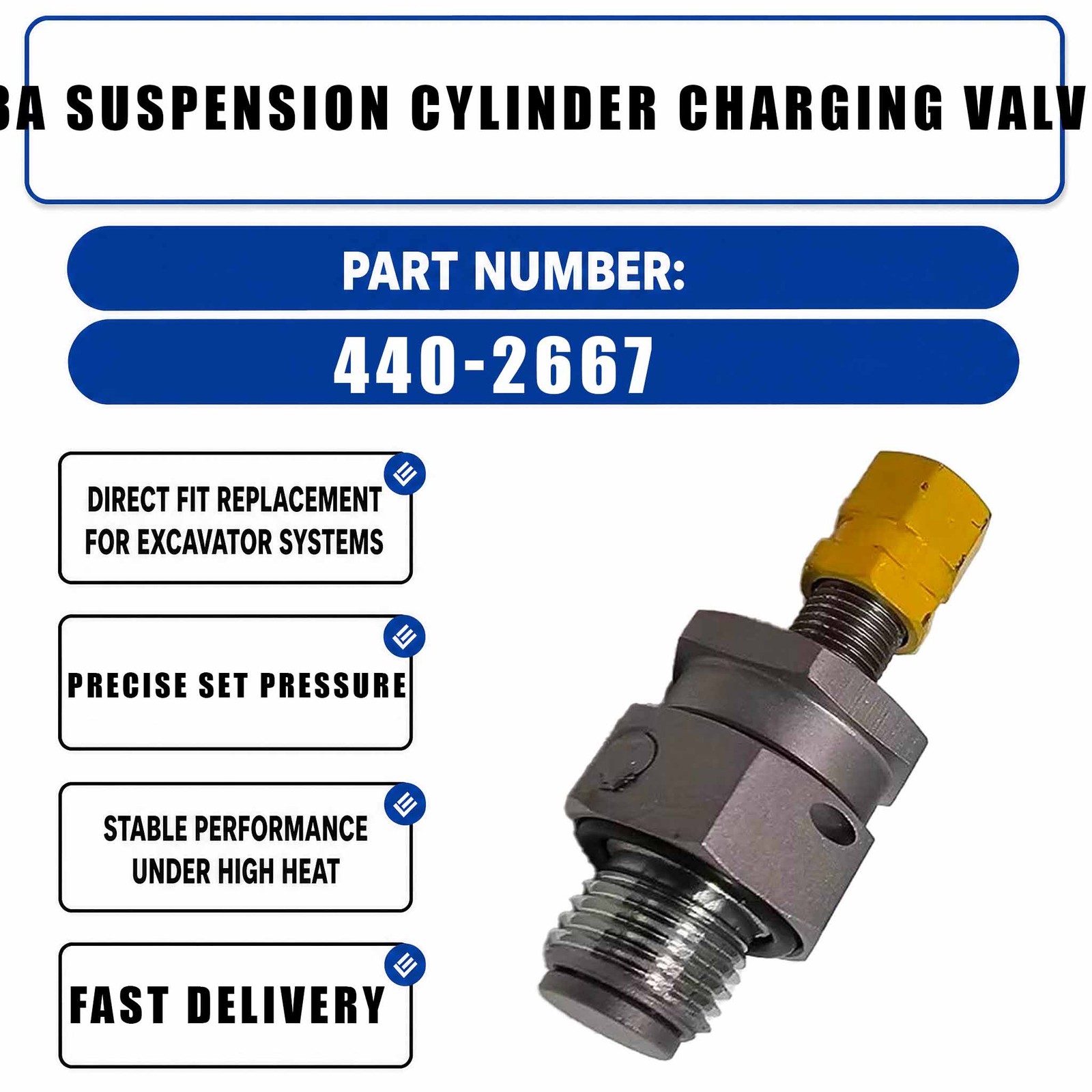 440-2667 440-2667 3A suspension cylinder charging valve For Caterpillar CAT 740