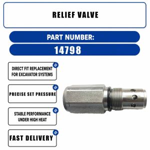 HM-E10049 KZ000756 14798 Relief Valve For Caterpillar CAT E200B E311 E312