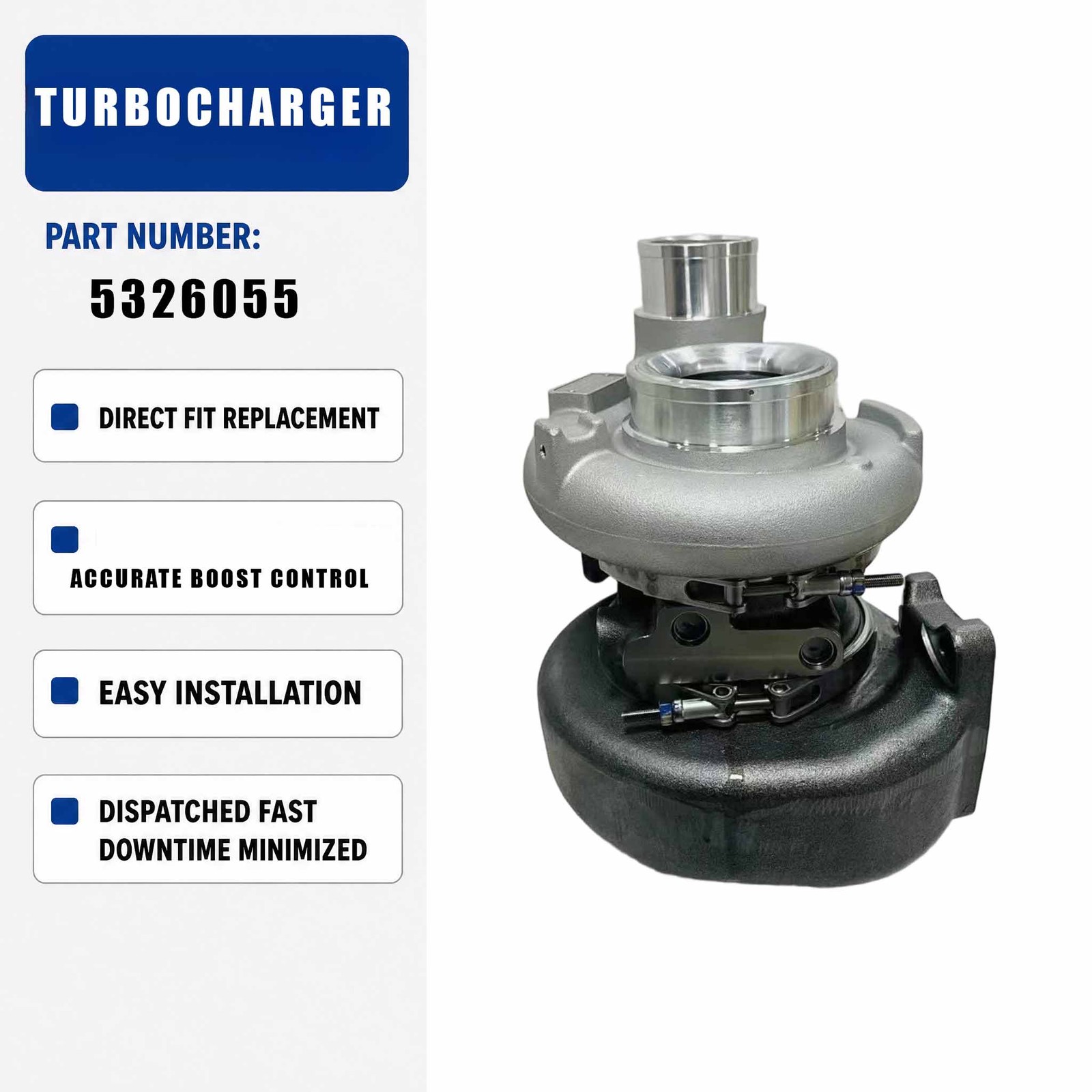 W/Actuator Turbo HE300VG Turbocharger 5326058 For Cummins ISB 6.7L L6 Engine