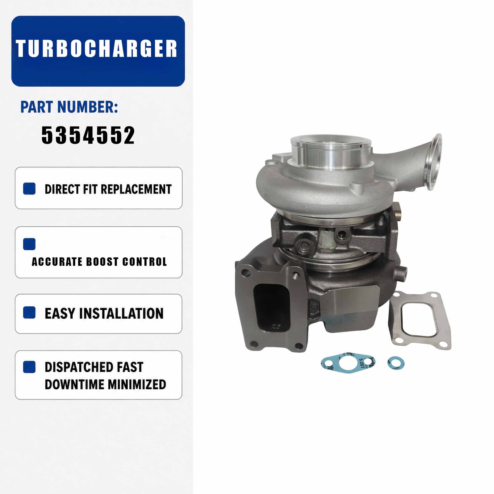 Turbo HE300VG Turbocharger 5605001 1700323789 For Cummins Engine 6.7L ISB B