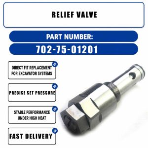 KZ000743 708-2L-04312 Relief Valve For Komatsu PC200-5 PC200-6 PC200-7 PC200-8