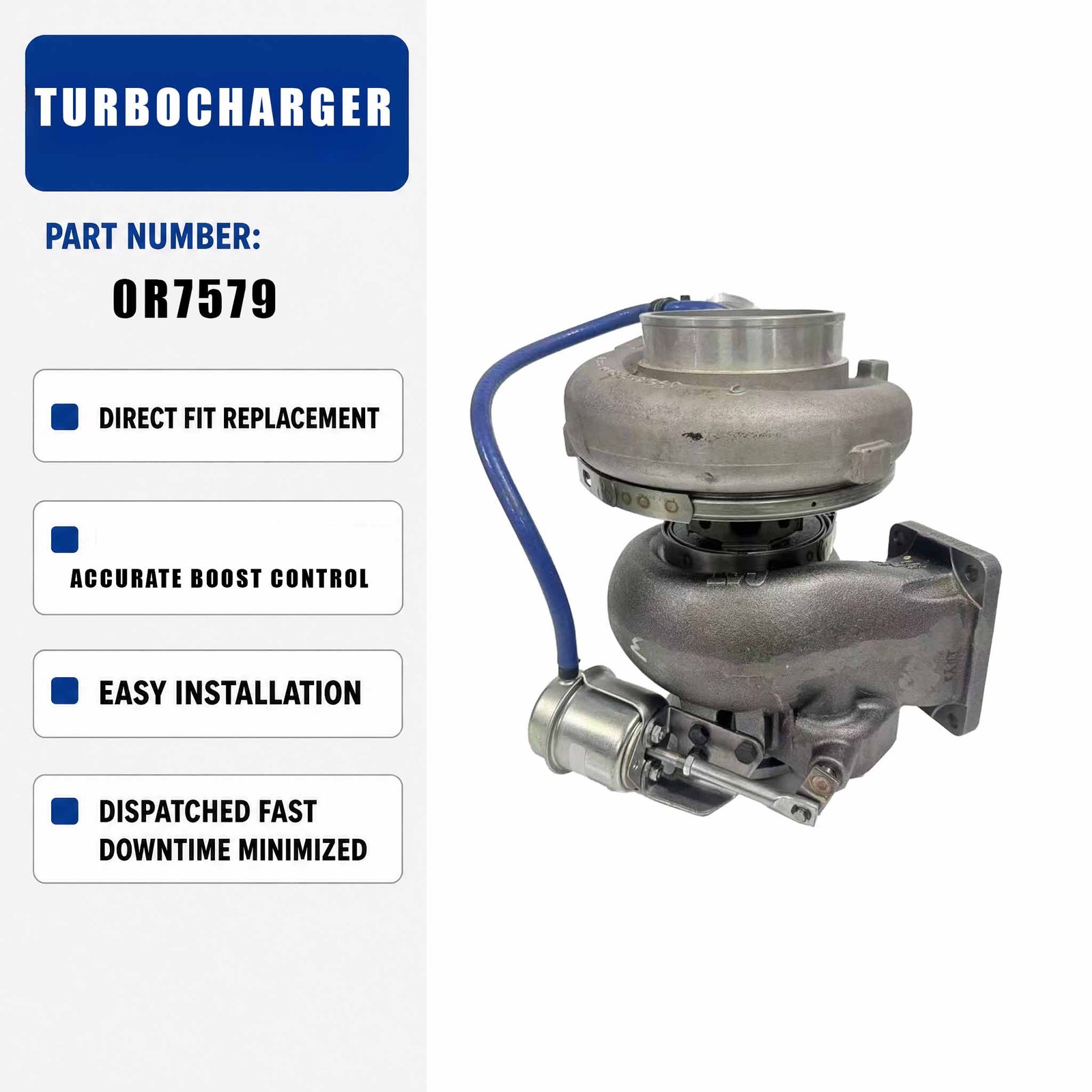 Turbocharger 0R7578 For CATERPILLAR Industrial engine 120L 12 Zyl C12