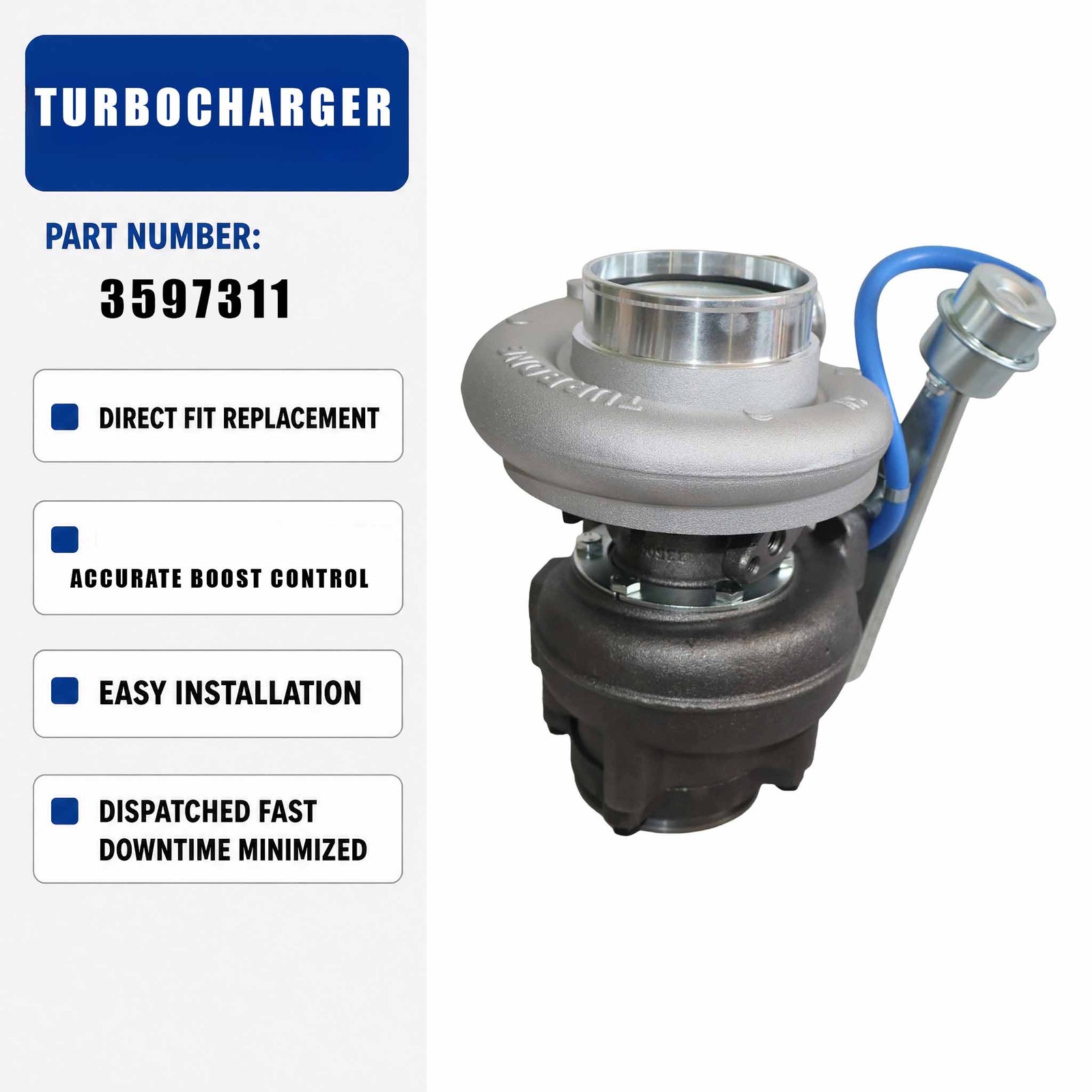 3597311 6743818040 MTL6878SL Turbocharger For Cummins 8.3L 6CTAA Engines
