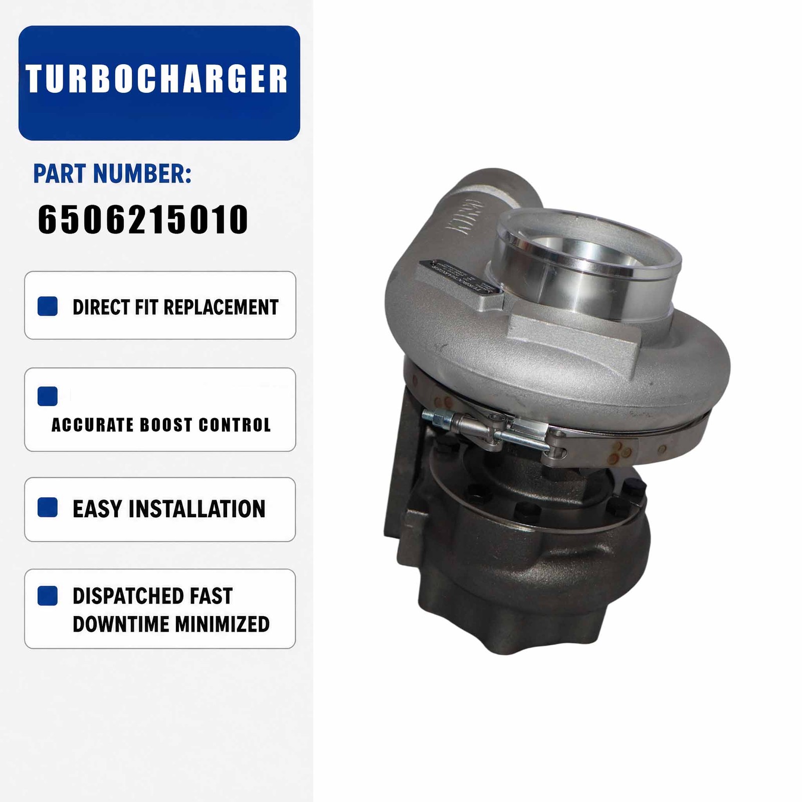Turbocharger 6506225010 For KOMATSU Wheel Loaders Excavators WA450 WA450-6