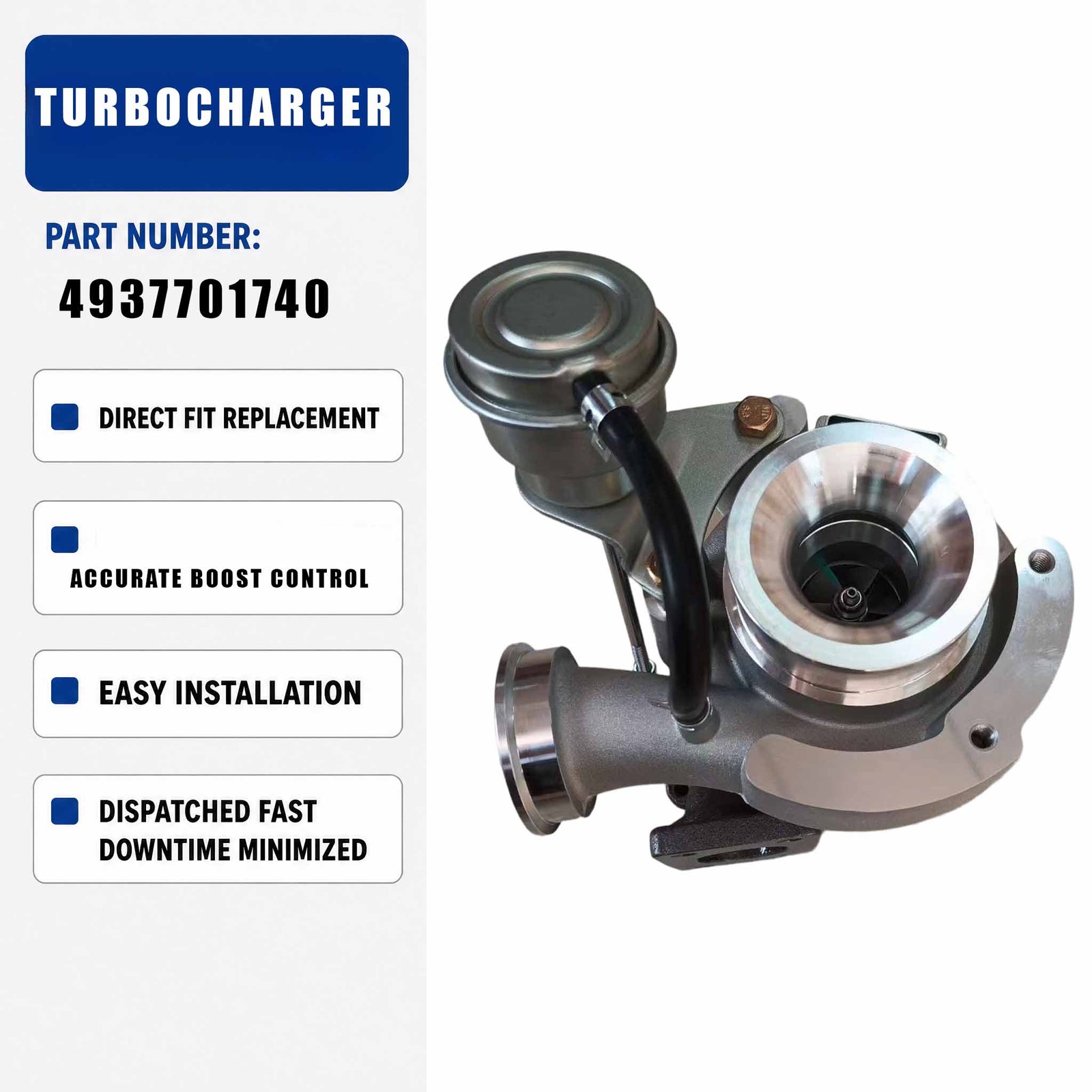 Turbo Turbocharger MTM2695WS 4937701740 4937701750 For Komatsu D31EX-22