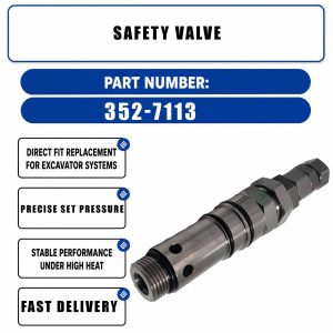 352-7113 safety valve For Caterpillar CAT 320D2GC 325D FM 324D FMLL 330D MH