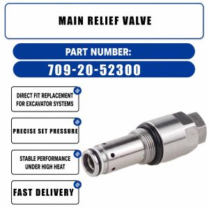 Main Relief Valve HM-E10034 709-20-52300 KZ000742 709-20-51800 For Komatsu