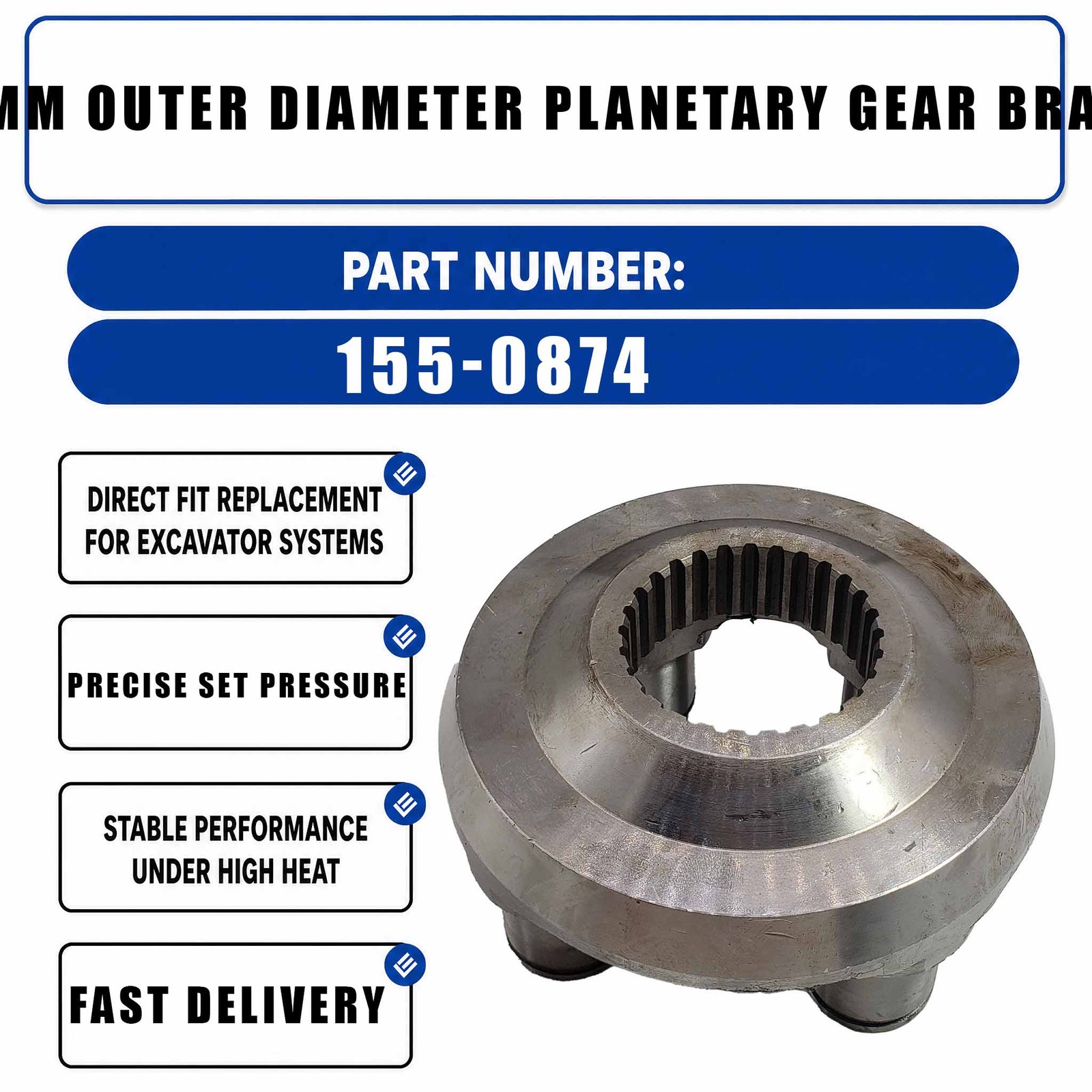 180 mm outer diameter planetary gear bracket 155-0874 For Caterpillar CAT M318