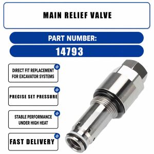 Main Relief Valve KZ000742 For Komatsu PC60-5 PC60-6 PC60-7 PC60-8