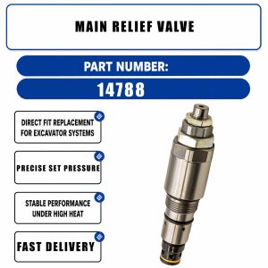 Main Relief Valve KZ000773 For Hyundai R210-5 R210-6 R215 R225 R305-7 R225-7