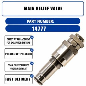 Main Relief Valve KZ000735 For Komatsu PC120-6 PC130-7