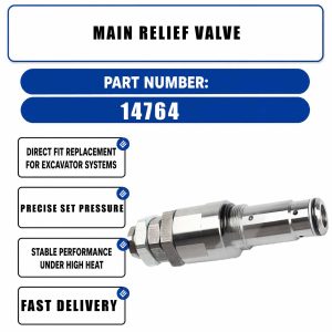 Main Relief Valve KZ000729 For Komatsu PC300-5 PC200-5 PC210-5 PC220-5