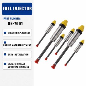 6PCS Fuel injector 8N-7001 For Caterpillar CAT 950B/950E 936 936E 966D 966E
