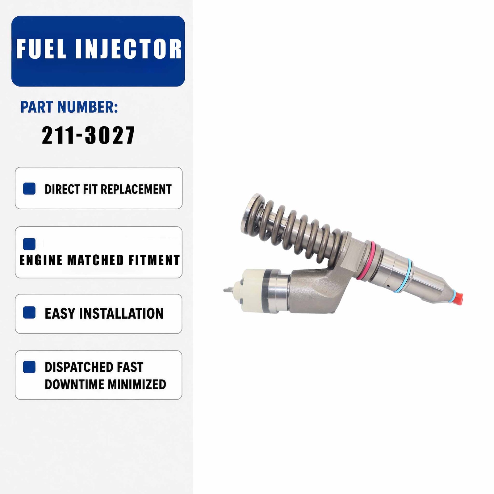 1PCS Fuel injector assembly 211-3027 For Caterpillar CAT 3456 Generator Set