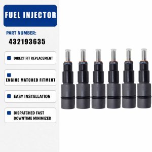 6PCS Fuel injector 0432193635 For Cummins Ram 2500 3500 5.9L L6 Engine