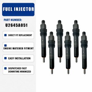 6PCS Fuel Injector U2645A051 For JCB Excavator JS175W JS175W-T2 JS145W JS130W
