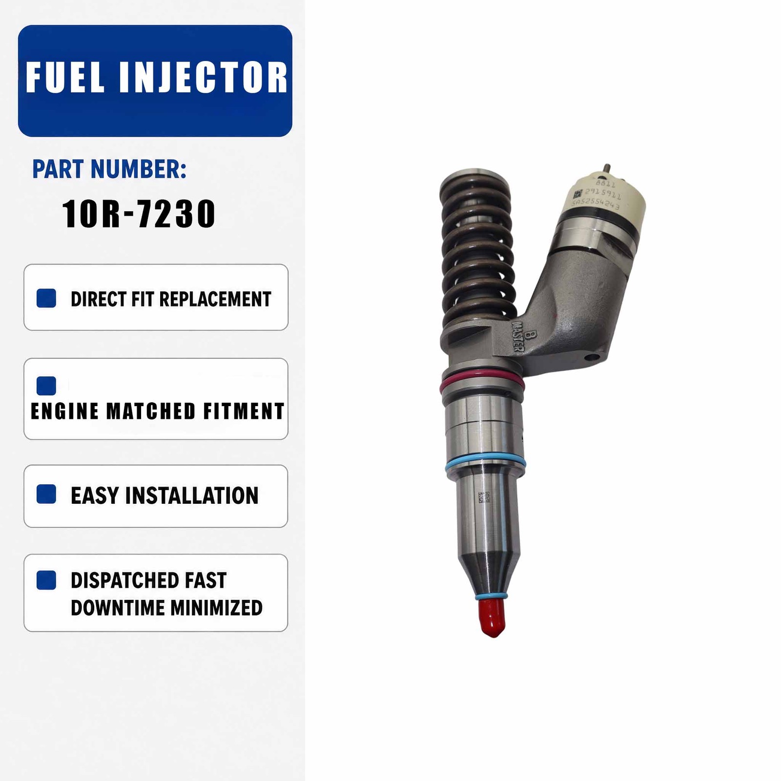 291-5911 Fuel Injector For Caterpillar CAT XQP500 Generator 1PCS