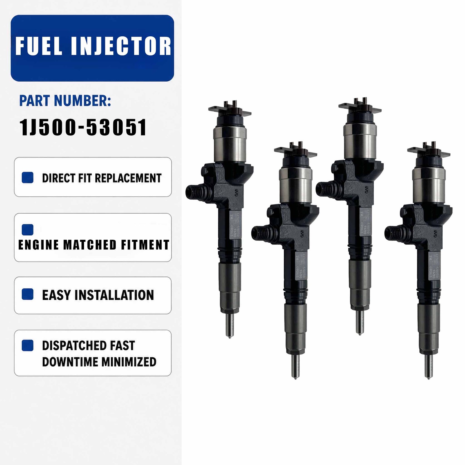 1PCS Fuel Injector 1J500-53050 For Kubota Loader M100GXDTC M110GXDTC