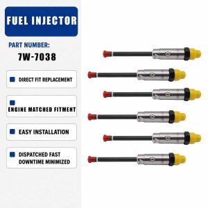 170-5187 6PCS Fuel Injector For Caterpillar CAT 56H Winch