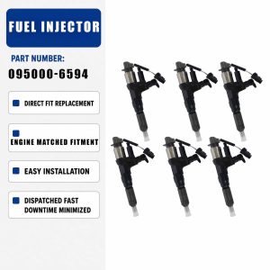 6PCS Fuel Injector 23670-E0010 For Kobelco K330-8 SK350-8 SK300-8 SK330-8 SK350