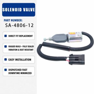 9211169 12V Solenoid valve For Kubota Various Volvo Skid Steer Loader Super L