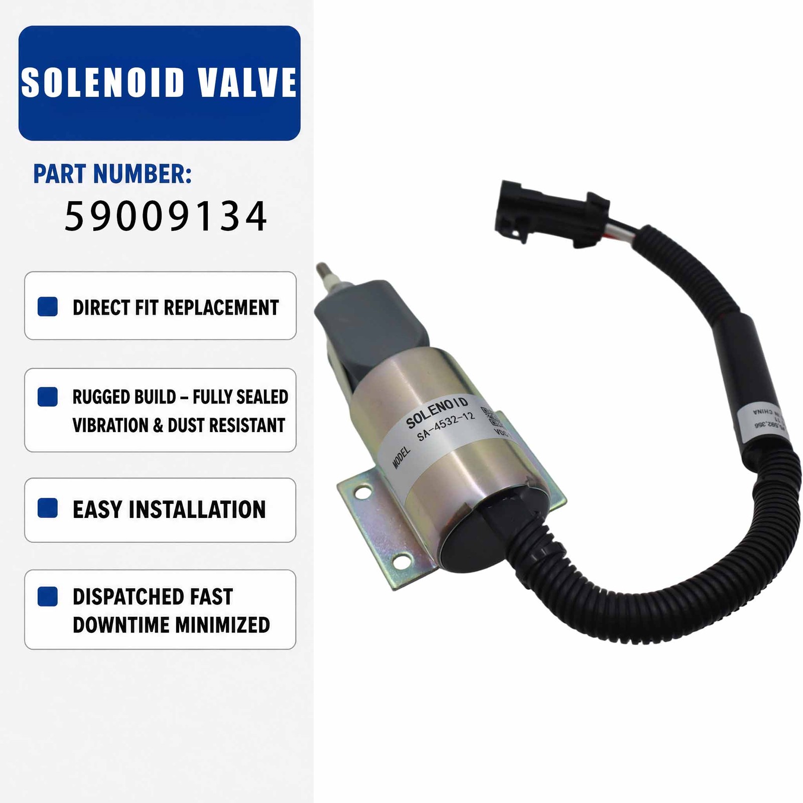 Solenoid valve SA-4532-12 For Komatsu Excavator PC300LC-6 I-R SD-70D-TF