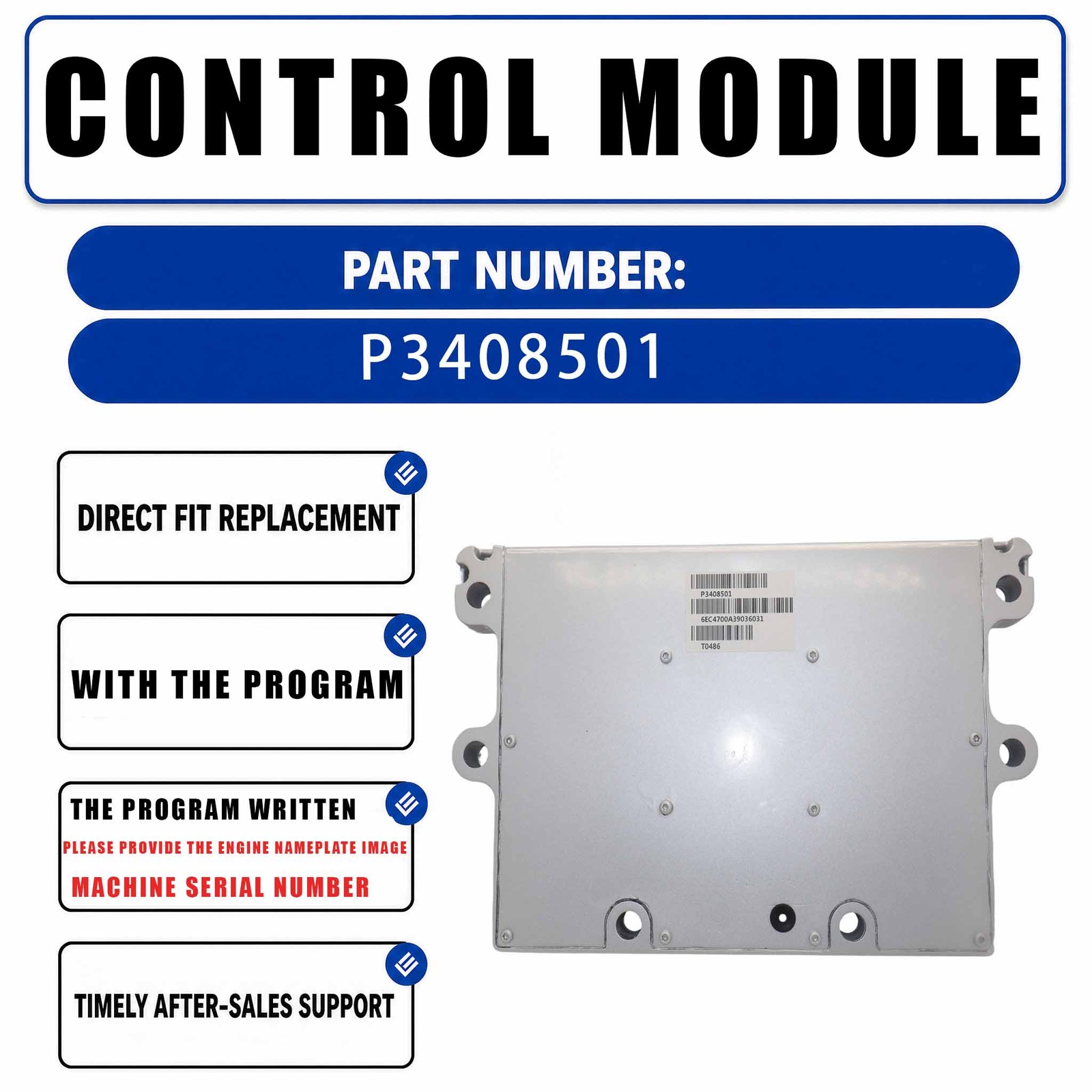 3408501 P3408501 With Programmed ECU ECM Controller Electronic Control Module
