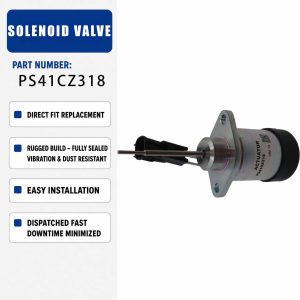 Solenoid valve 1E411-60012 For Kubota 325 Miller Mig Welder Trailblazer D902