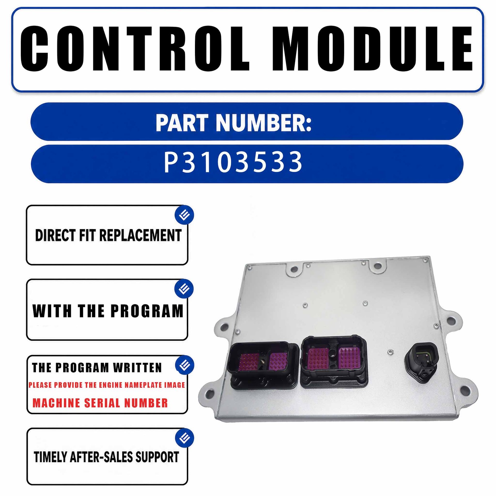 ECM ECU Control Module Electronic Control Unit 3103533 P3103533 For Cummins ISX