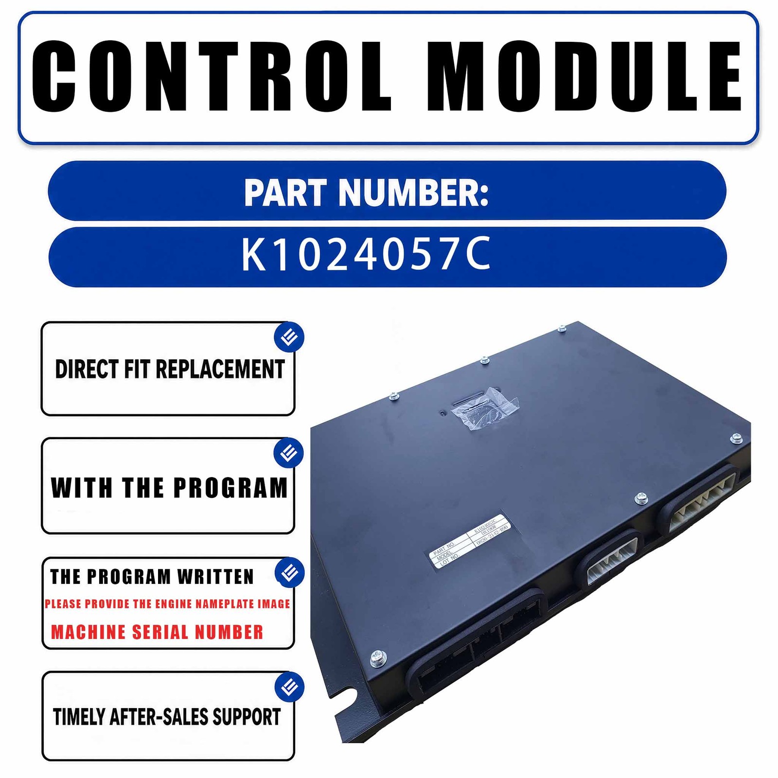 ECU Controller K1024057C For DOOSAN DX140W Excavator