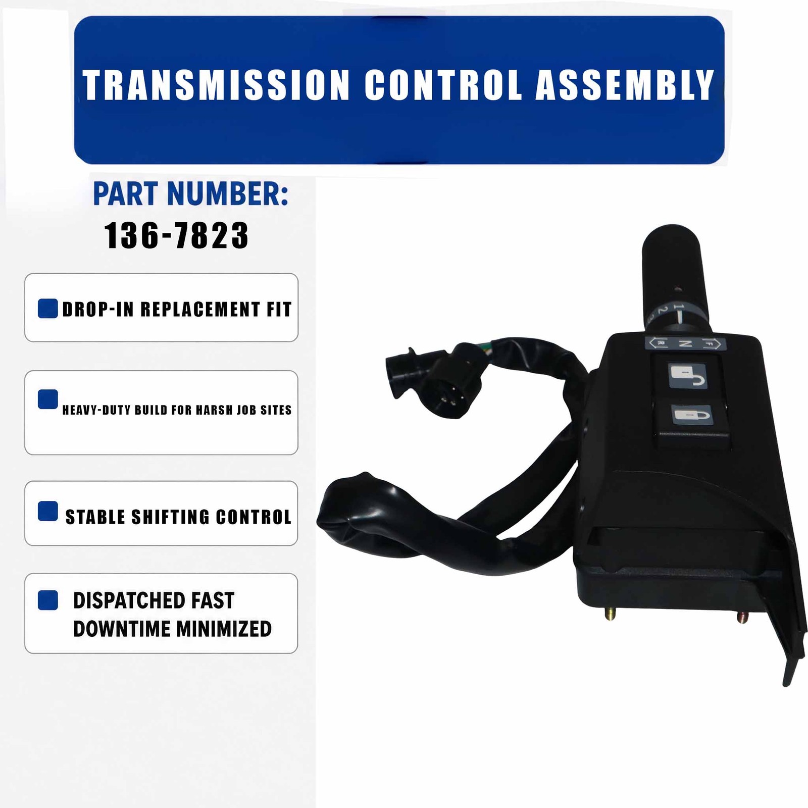 Control assembly 136-7823 1367823 For Caterpillar CAT IT38F Integrated Tool Rack