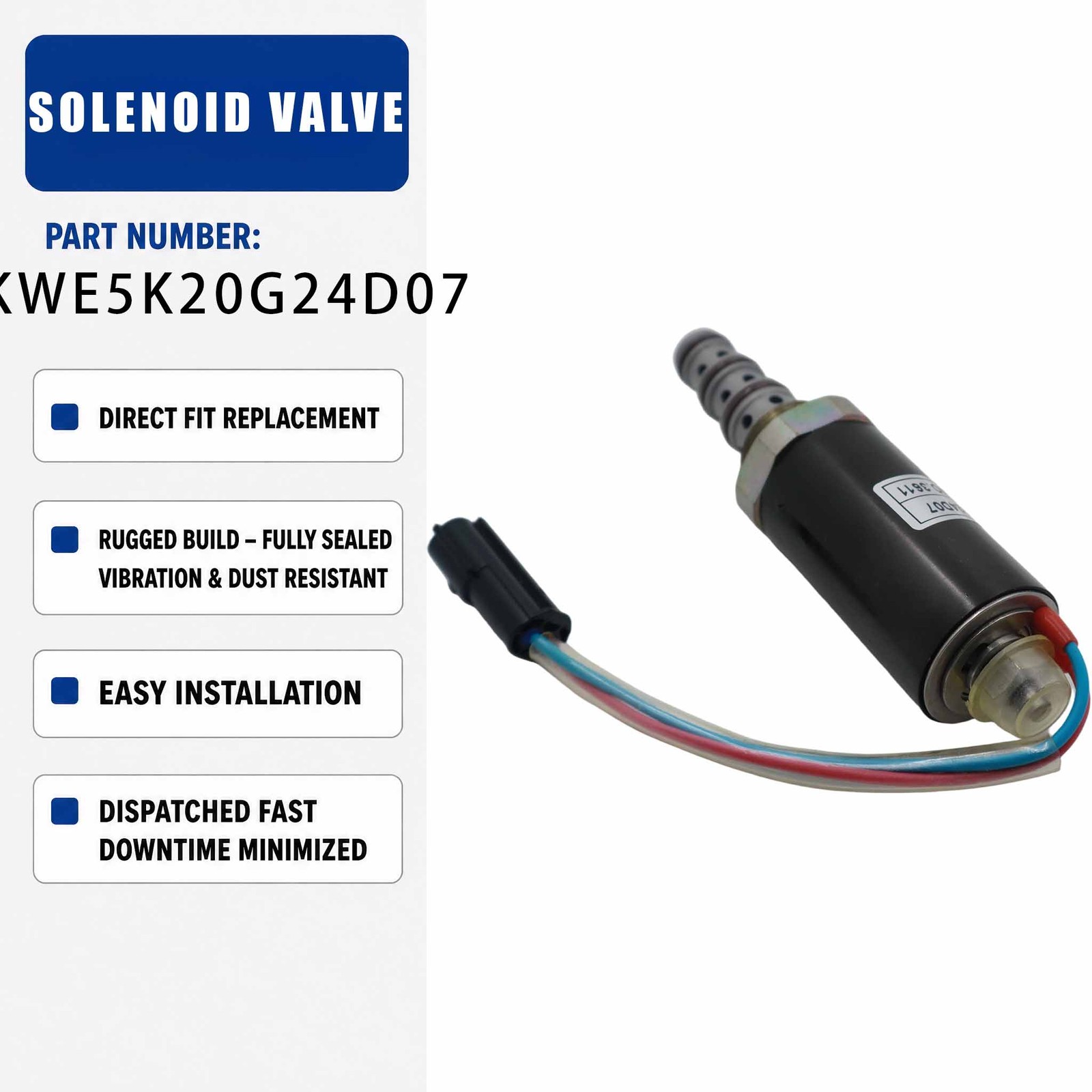 solenoid valve KWE5K20G24D07 For Engineering Machinery Parts