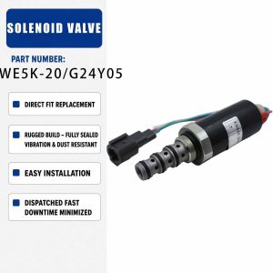 KWE5K-20/G24Y05 24V Solenoid valve For SY135 HD820-3 HD1430 HD1250 SY335 SY365