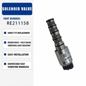 RE211158 12V Solenoid valve For John Deere Tractor Loader 210K 210L 210LE