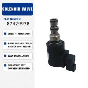 Solenoid valve 12V 87429978 For New.Holland B95CTC B110B B100BLR B100BTC U80B