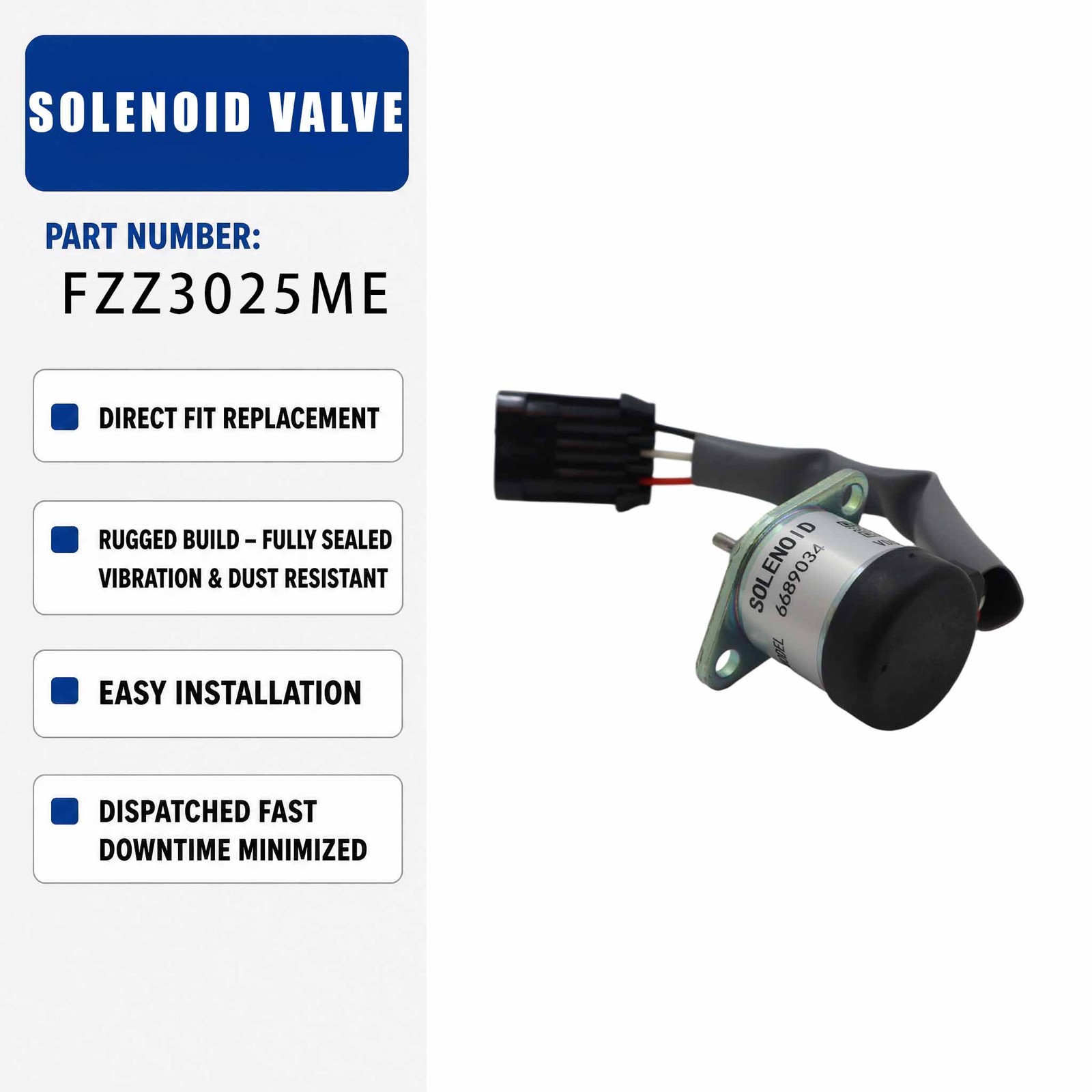 FZZ3025ME solenoid valve For BOBCAT A300 A770 S300 S770 T250 T300 T320 T770