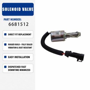 solenoid valve 6681512 For Bobcat S70 S100 S130 S130 S150 S160 S175
