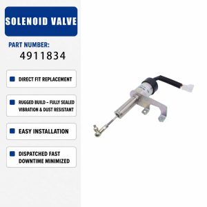 12V Solenoid valve 4911834 For Cummins Diesel Engine Excavator