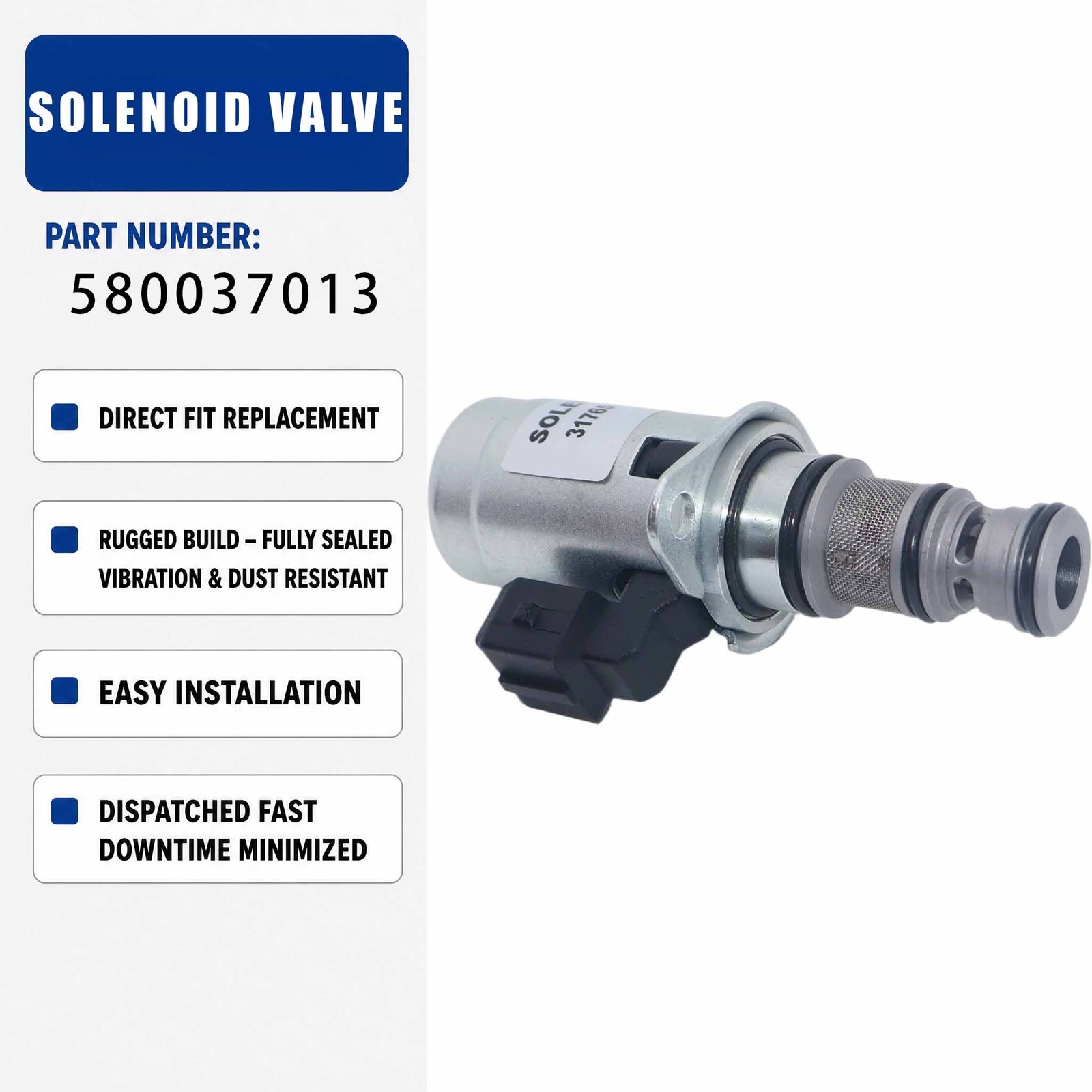 12V Solenoid valve 25/222913 For Jcb Excavator 3CX 3CX-T 4CX 5CX 214 215 217