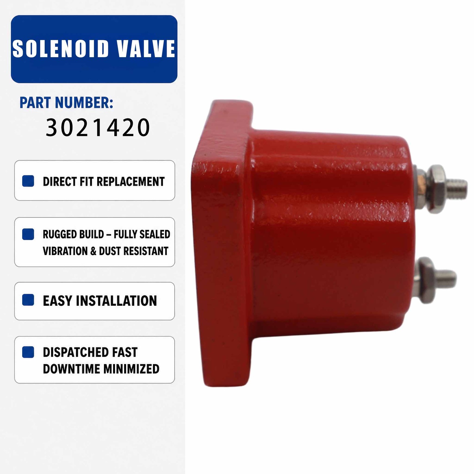 24V Solenoid valve 3408421 For Cummins K19 K38 KTA38 Engine