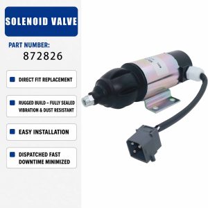 12V Solenoid valve 263A25 For Volvo TAMD61A TAMD71A TAMD72A TAMD70E TAMD70D