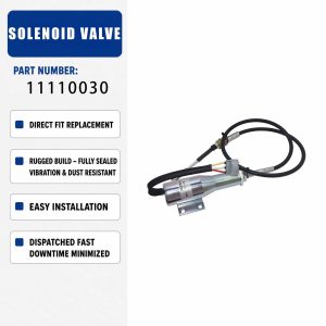 24V Solenoid valve 11110030 For Volvo L70C L90C L120C L150C L180C L330C Diesel