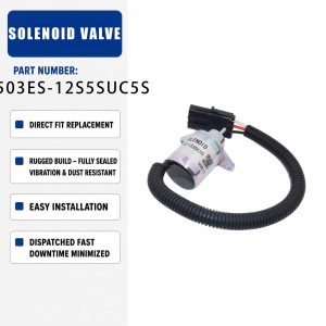 12V Solenoid valve 1503ES-12S5SUC5S For Yanmar 119653-77950 119285-77950