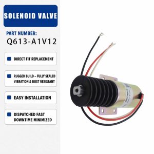 Q613-A1V12 12V Solenoid valve For Trombetta Excavator