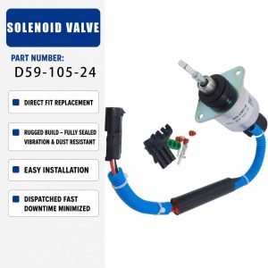 D59-105-24 24V Solenoid valve For Hangchai 6114 Diesel Engine