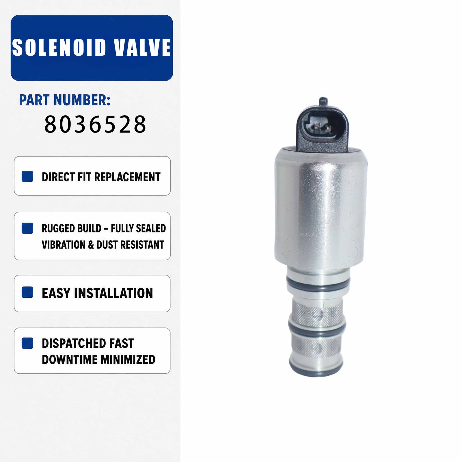 8036528 12V Solenoid Valve For JLG G10-55A G12-55A 644E-42 944E-42 G10-43A