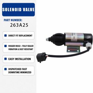 263A25 12V Solenoid valve For Volvo TAMD61A TAMD71A TAMD72A TAMD70E TAMD70D