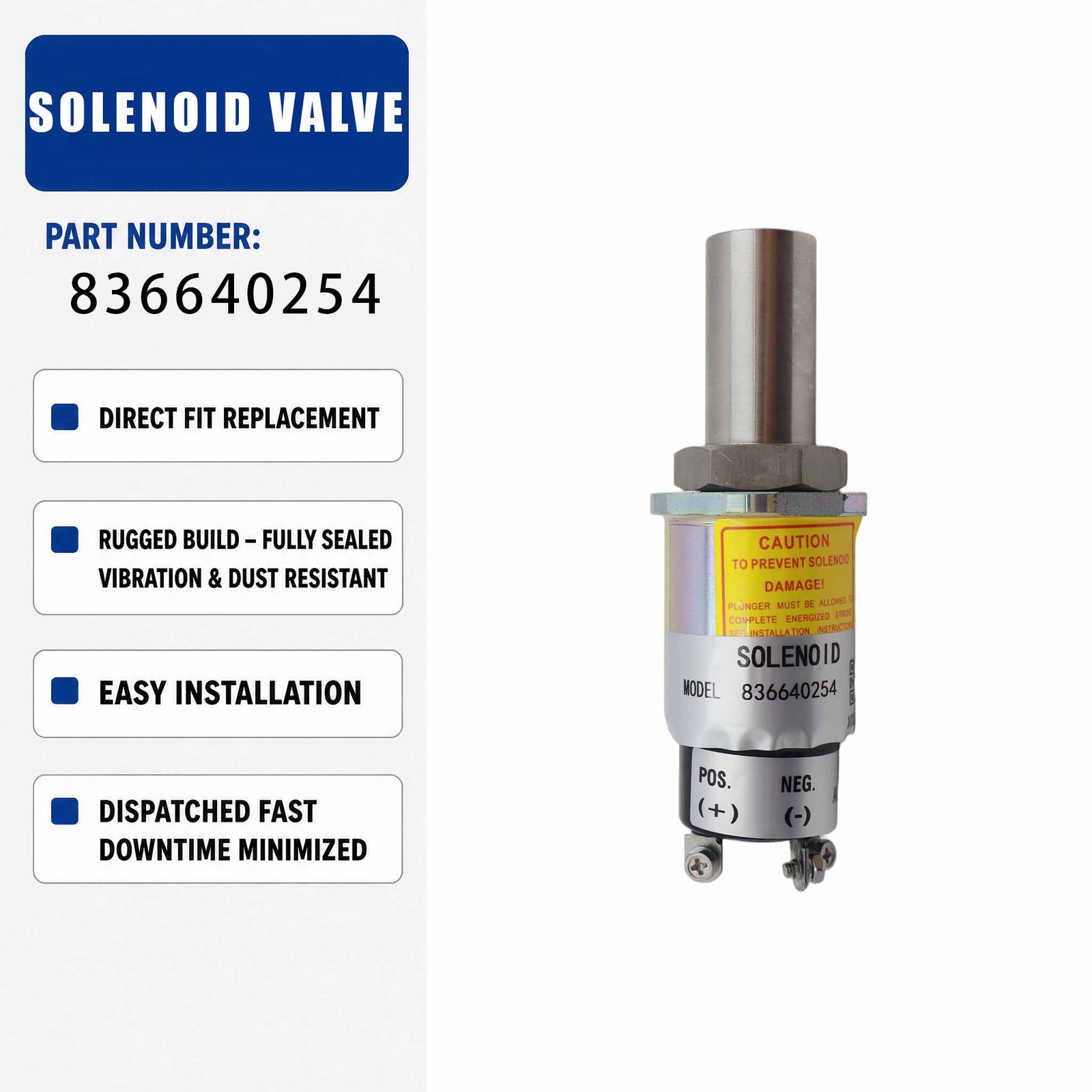 24V Solenoid valve 836640253 For Sisu Valmet 620 634 Diesel